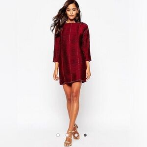 ASOS Sweater Dress with Fringe Detail